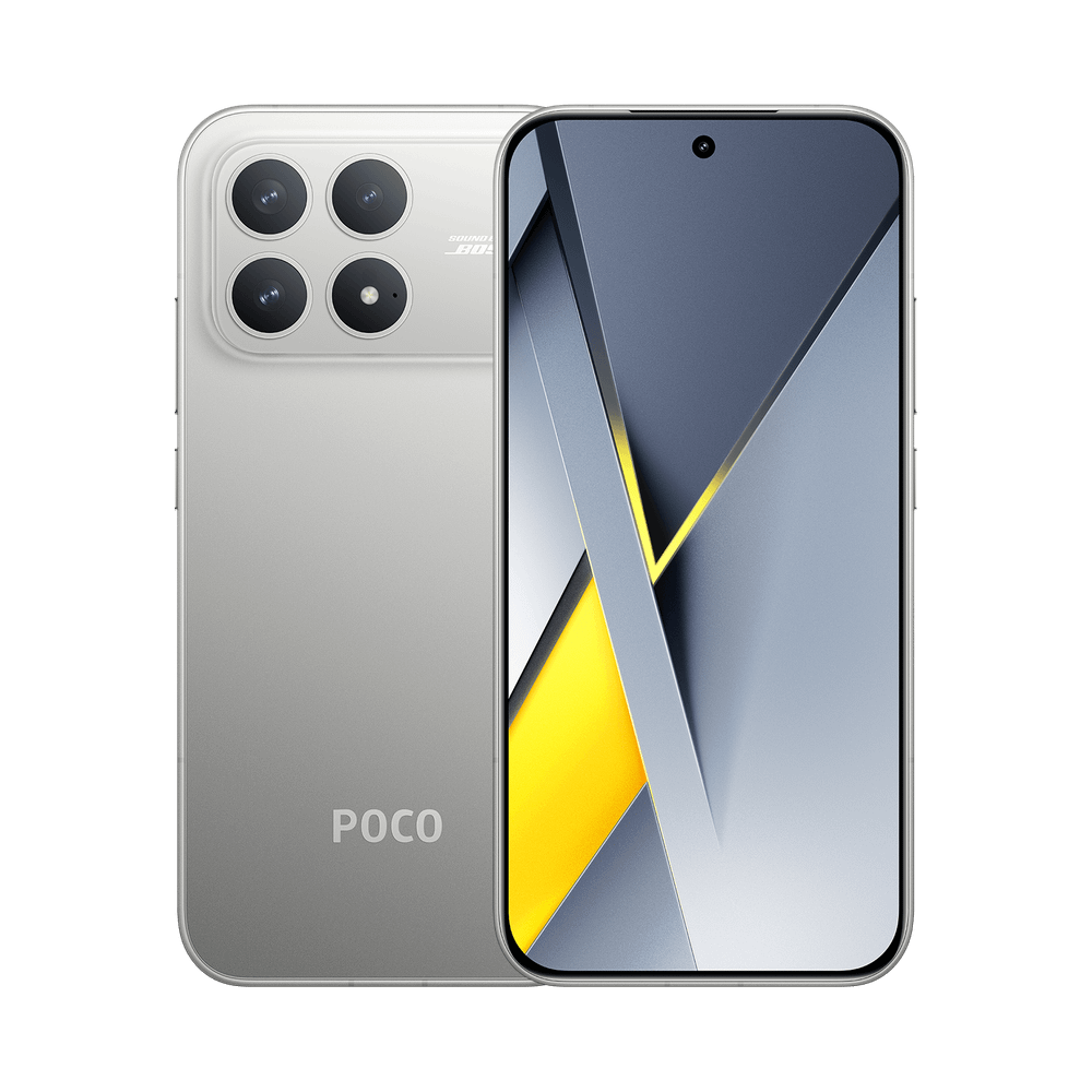 POCO F8 Pro 5G גרסה 12GB+512GB בצבע כסוף