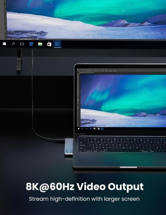 מתאם 6 יציאות USB C 6-in-2 Hub for MacBook Pro / Air