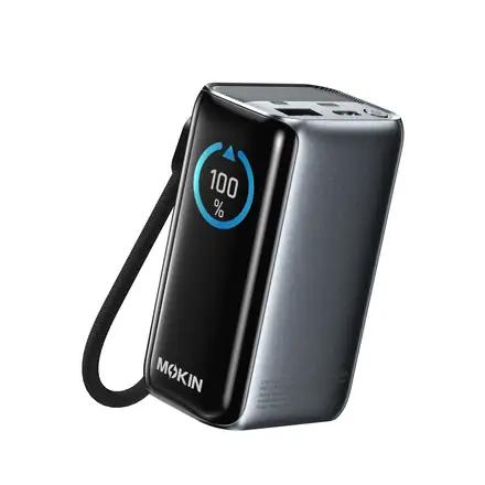 MOKiN סוללת גיבוי 10,000mAh 45W עם כבל USB-C נשלף