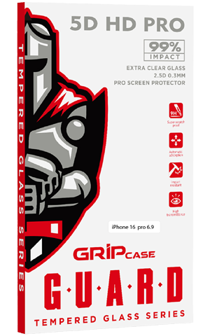 מגן מסך זכוכית מלאה Grip Case Guard 5D — אריזת המוצר