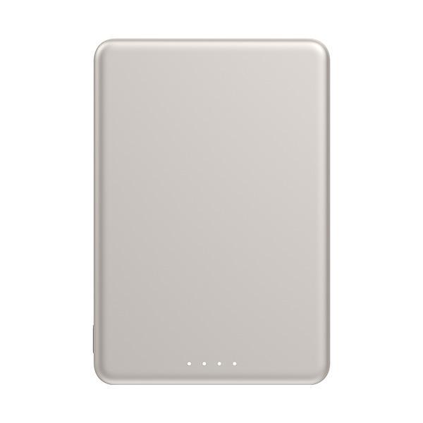 סוללת גיבוי מגנטית דקה במיוחד דגם Xiaomi Super Slim Magnetic Power Bank 5000mAh בצבע זהב — מבט קדמי