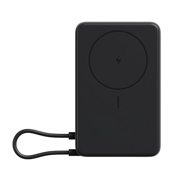 סוללת גיבוי 10000mAh עם סטנד דגם Xiaomi Magnetic Power Bank 10000 with Built-in Stand בצבע אפור — מבט קדמי
