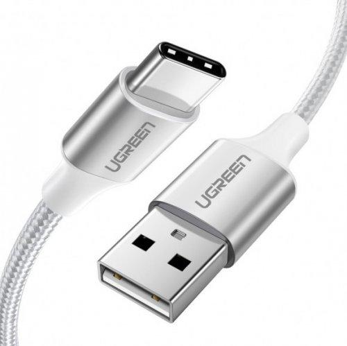 UGREEN USB-A 2.0 to USB-C Cable Nickel Plating 1.5m (White)